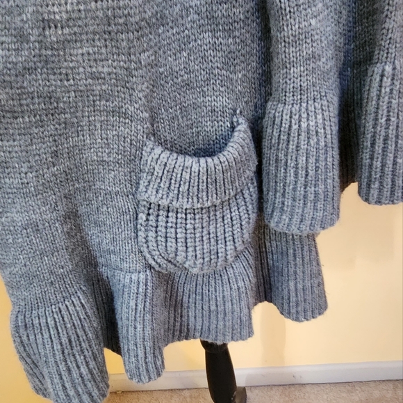 Vintage Suzie Ruffle Long Sleeve Cardigan Sweater ~L - Picture 4 of 7